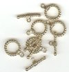 5 Sets of 20mm Antique Gold Finish Twisted Rope Toggle Clasps